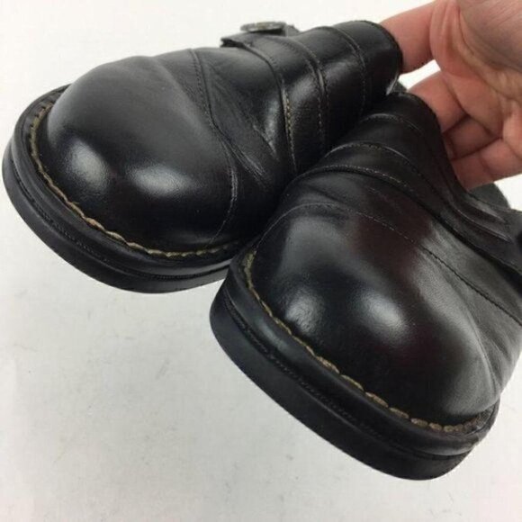 Clarks Flats Size 7 Leather Sticky Strap Mules - Picture 7 of 8